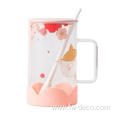 460ml milk tea coffee drinking glass with handle